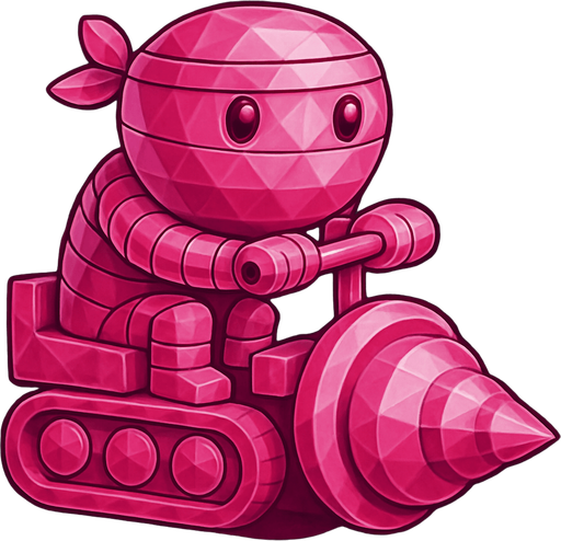 Same ninja character, with crystal pink color