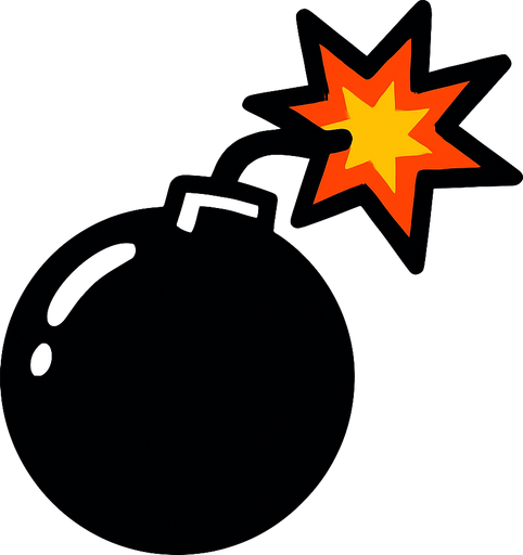 Bomb.
In-Game asset.  2d.  High contrast.  No shadows