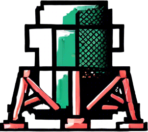 same image but add a green flag on top of the lander