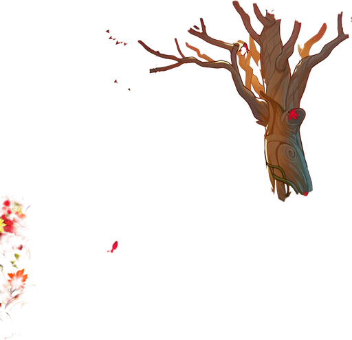A background image for a puzzle video game depicting the season of fall. Cartoon.
Single Game Texture. In-Game asset. 2d. Blank background. High contrast. No shadows.