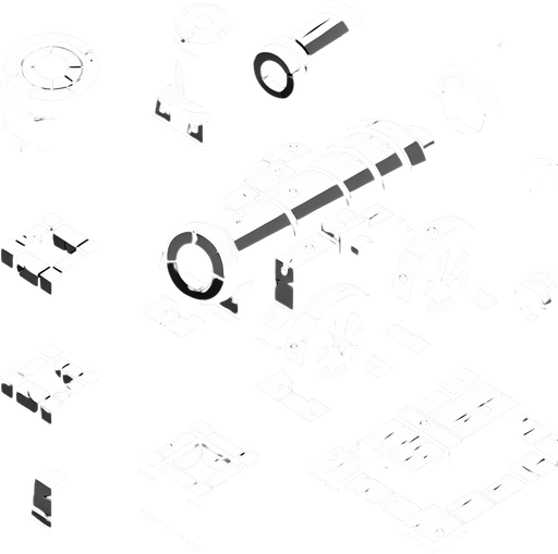 Top down view of a cannon.
Single Game Texture. In-Game asset. 2d. Blank background. High contrast. No shadows.