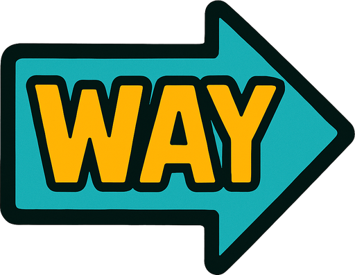 WAY.
In-Game asset.  2d.  High contrast.  No shadows