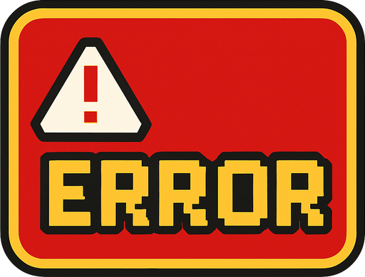 Error.
In-Game asset.  High contrast.  No shadows
