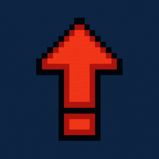 indicator, pixel, 2d.
In-Game asset.  2d.  High contrast.  No shadows
