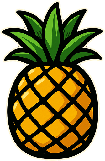 Pineapple.
In-Game asset.  2d.  High contrast.  No shadows