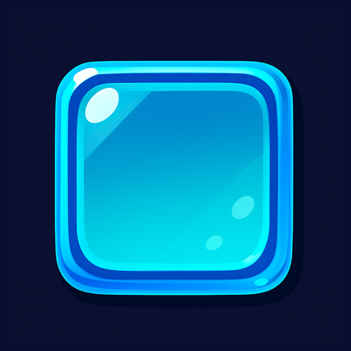 3d piksar tarzı şeffaf kare.
In-Game asset.  2d.  High contrast.  No shadows