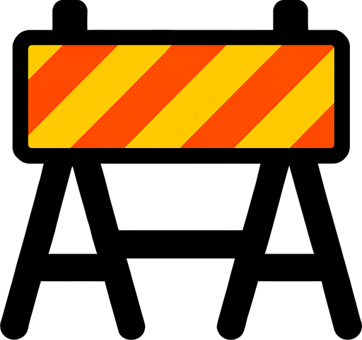 Barrier.
In-Game asset.  2d.  High contrast.  No shadows
