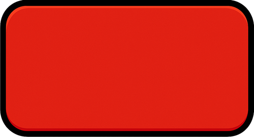 Crea un rectángulo para asset de botón. Debe ser: color rojo escarlata con borde en forma de rectángulo.
Los colores deben ser planos, y los bordes redondeados.
In-Game asset.  2d.  High contrast.  No shadows. anime. simple