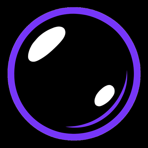 Dark ball.
In-Game asset.  2d.  High contrast.  No shadows