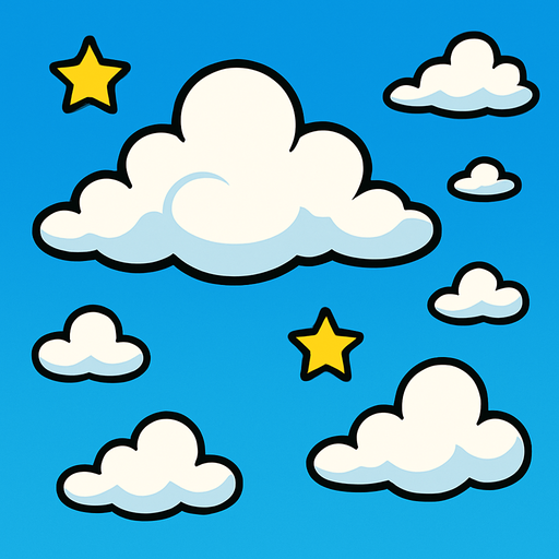 oyuna uygun bir arkaplan gökyüzülü.
In-Game asset.  2d.  High contrast.  No shadows