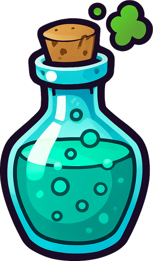 İksir.
In-Game asset.  2d.  High contrast.  No shadows