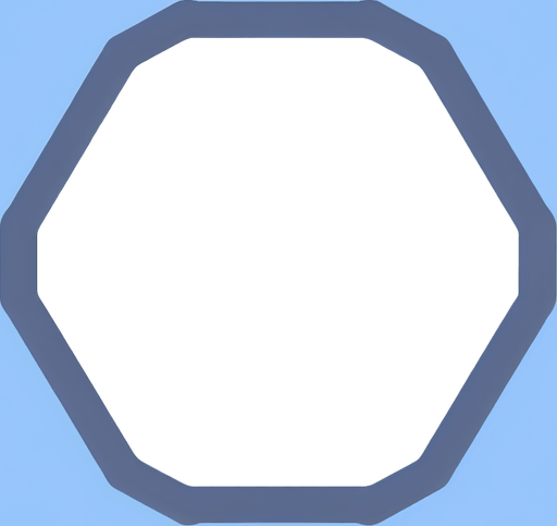 Single White Hexagon, soft edges, simple, vector. Round corners. All white.
Single Game Texture. In-Game asset. 2d. Blank background. High contrast. No shadows.