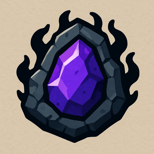 Pierre élémentaire ombre.
In-Game asset.  2d.  High contrast.  No shadows