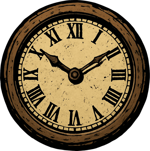 eski bir saat.
In-Game asset.  2d.  High contrast.  No shadows