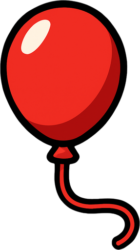 Red Balloon.
In-Game asset.  2d.  High contrast.  No shadows