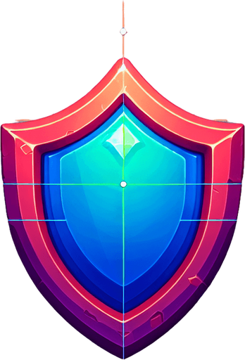 Shield.
Single Game Texture.  In-Game asset.  2d.  Blank background.  High contrast.  No shadows
