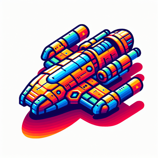 give me a good and high quality 2d spaceship.
Single Game Texture.  In-Game asset.  2d.  Blank background.  High contrast.  No shadows