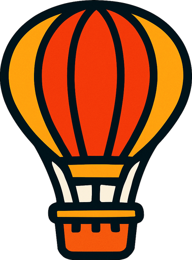 flying air balloon.
In-Game asset.  2d.  High contrast.  No shadows