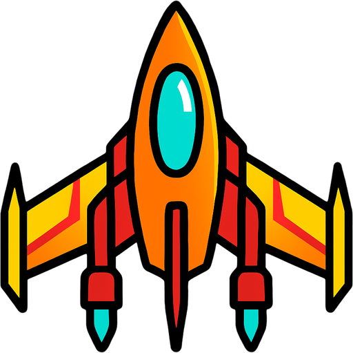 Player space shooter.
In-Game asset.  2d.  High contrast.  No shadows