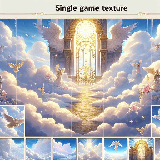 heaven background.
Single Game Texture. In-Game asset. 2d. Blank background. High contrast. No shadows.