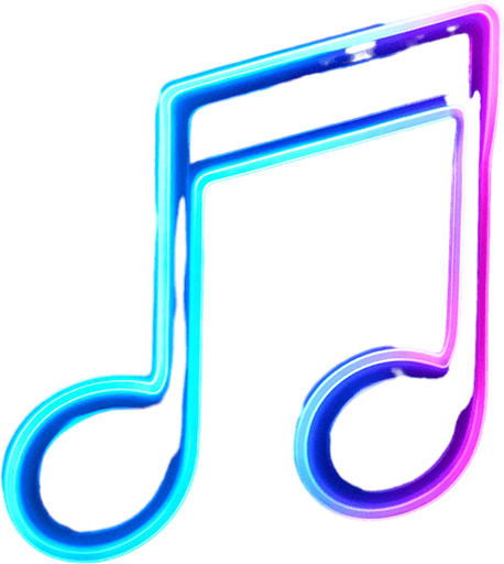 a musical note thats bright and neon thats also really cool looking.
In-Game asset.  2d.  High contrast.  No shadows