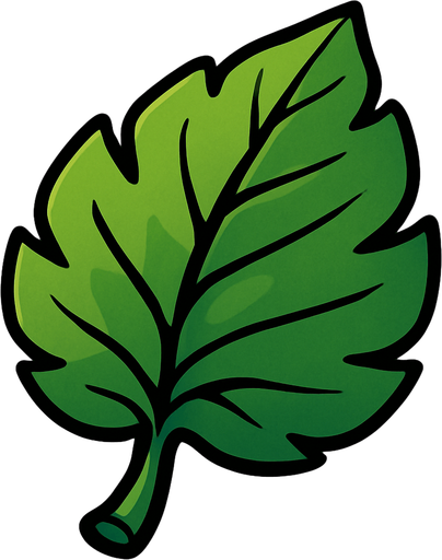 leaf.
In-Game asset.  2d.  High contrast.  No shadows