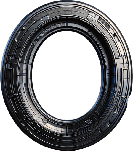 metalic oval border with bevel.
Black. Electronic style. empty inside. no background