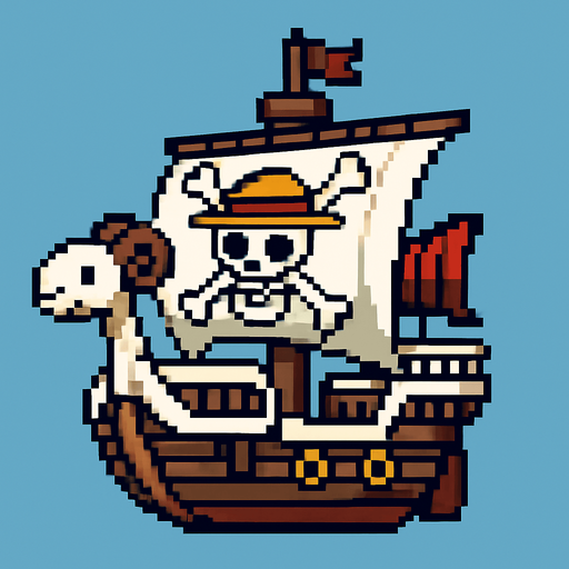 goin merri de pixeles.
In-Game asset.  2d.  High contrast.  No shadows