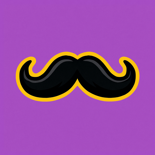 Mustache.
In-Game asset.  2d.  High contrast.  No shadows
