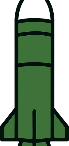 only green missiles with white caps, same as in the image, only one