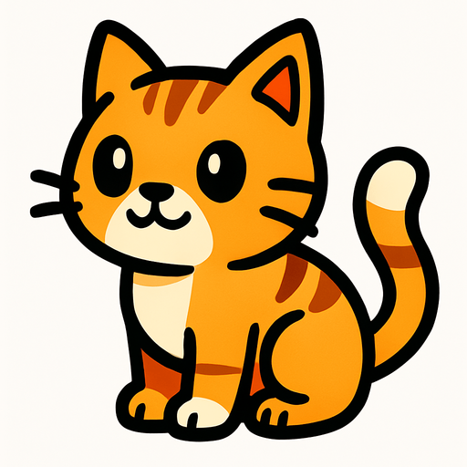 Gato.
In-Game asset.  2d.  High contrast.  No shadows