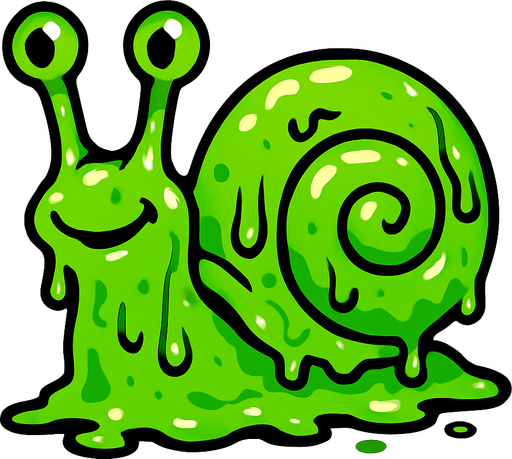 slimeSnail.
2d.  High contrast.  No shadows
