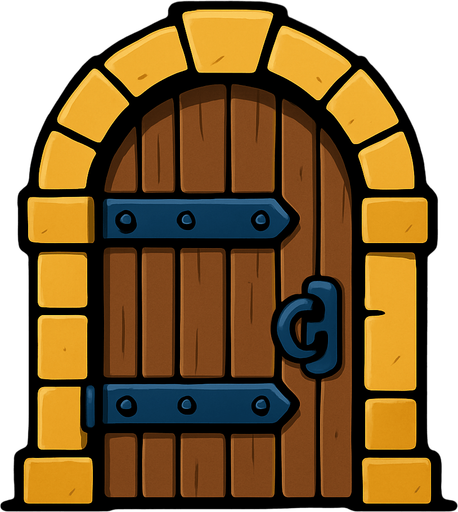 Kapı.
In-Game asset.  2d.  High contrast.  No shadows