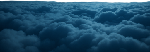 above the clouds by a bright night, no visible moon
Photorealistic