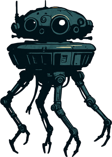 Probe droid.
In-Game asset.  2d.  High contrast.  No shadows