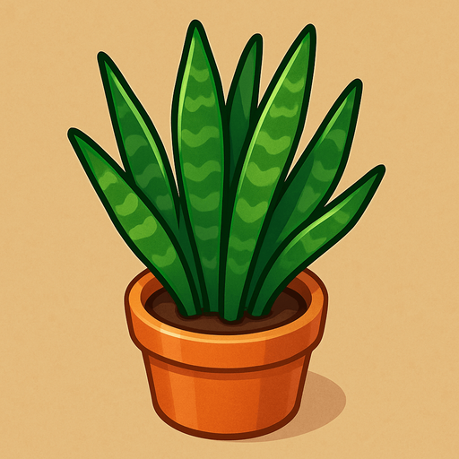 A typical office plant. Cute soft graphics. soft ambient light. semi-matte to satin surfaces. naturalistic with slight saturation boost colors. 
In-Game asset.  2d.  High contrast.  No shadows. top down..
In-Game asset.  2d.  High contrast.  No shadows