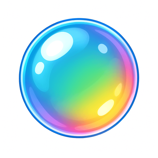 Bubble.
Single Game Texture.  In-Game asset.  2d.  Blank background.  High contrast.  No shadows