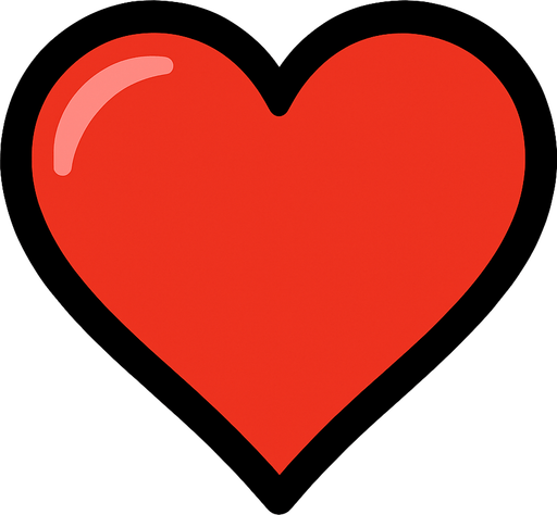 Heart.
In-Game asset.  2d.  High contrast.  No shadows