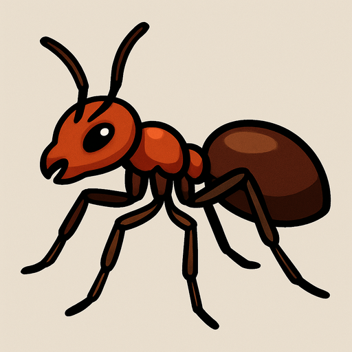 Ant.
In-Game asset.  2d.  High contrast.  No shadows