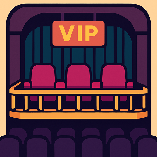 Vip box de una Sala de Conciertos Viviente.
In-Game asset.  2d.  High contrast.  No shadows