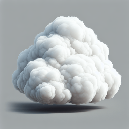 a puffy white cloud
Single Game Texture. In-Game asset. 2d. Blank background. High contrast. No shadows.
