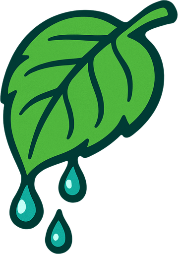 Yeşil yaprak süzülen.
In-Game asset.  2d.  High contrast.  No shadows