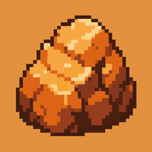 rock, pixelart.
In-Game asset.  2d.  High contrast.  No shadows
