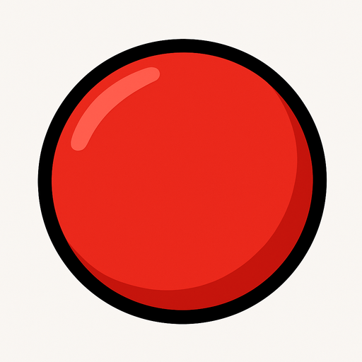 Red ball.
In-Game asset.  2d.  High contrast.  No shadows