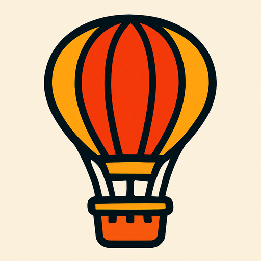 flying air balloon.
In-Game asset.  2d.  High contrast.  No shadows