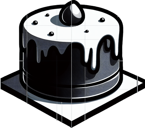 gâteau ( pas réaliste ).
Single Game Texture. In-Game asset. 2d. Blank background. High contrast. No shadows.