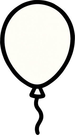 white balloon.
In-Game asset.  2d.  High contrast.  No shadows