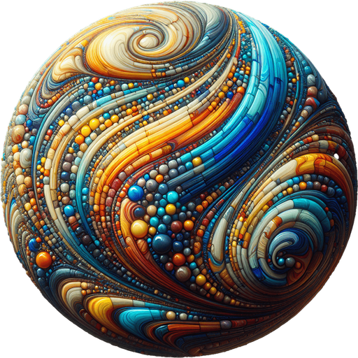 COLORED GLASS MARBLE.
Single Game Texture. In-Game asset. 2d. Blank background. High contrast. No shadows.