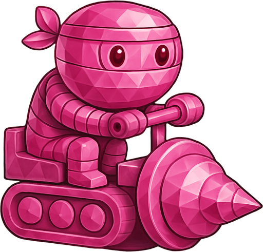 Same ninja character, with crystal pink color