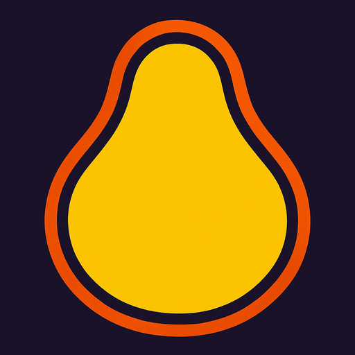 make a backgroud shaped pear but dont do pear.
In-Game asset.  2d.  High contrast.  No shadows